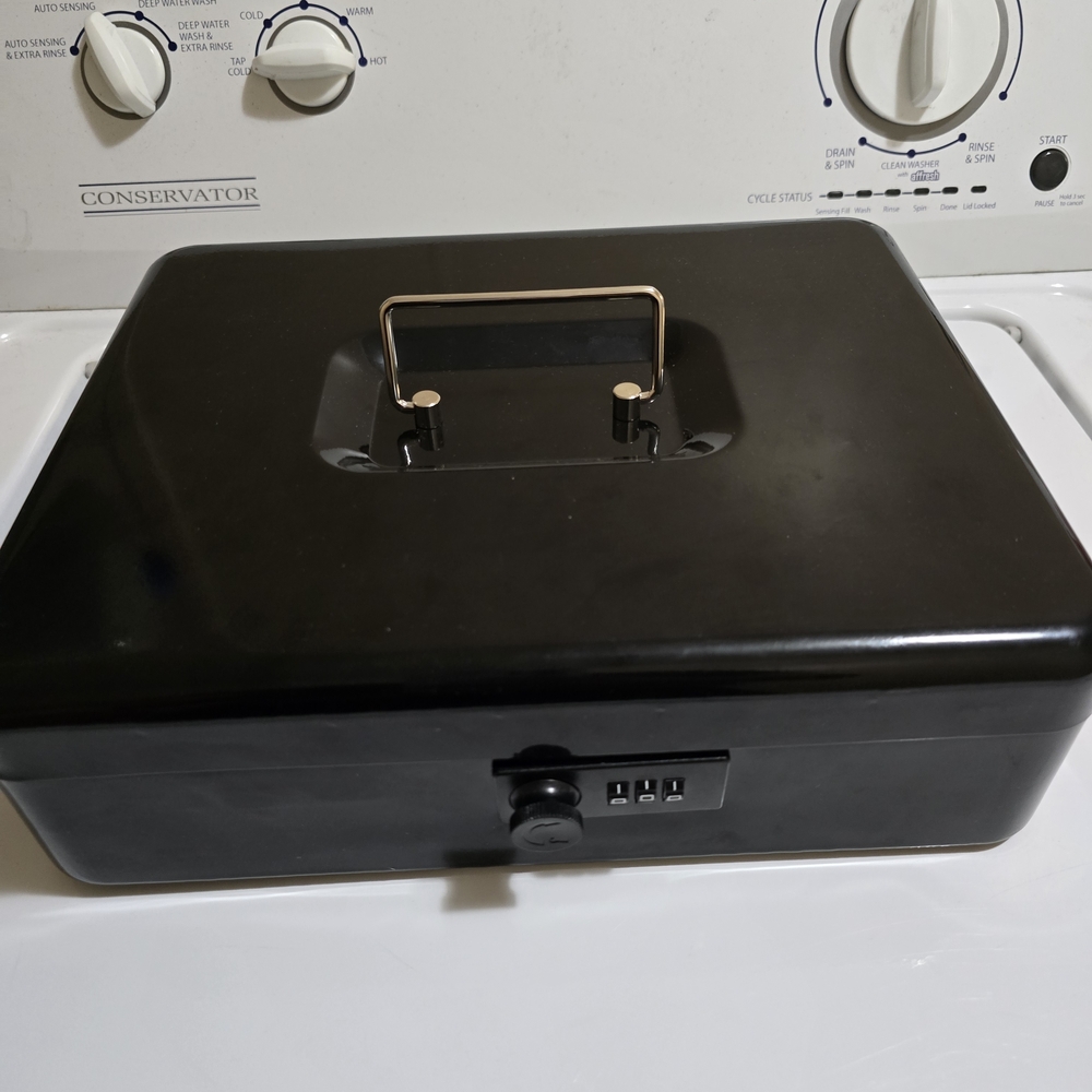 Source Unknown Black Lockable Storage Box